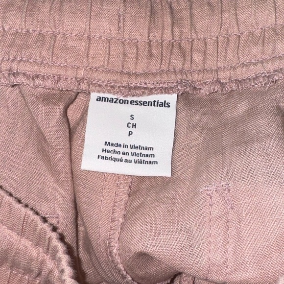 NWOT 100% Linen Size Small Dusty Rose Crop Pants - Picture 4 of 5